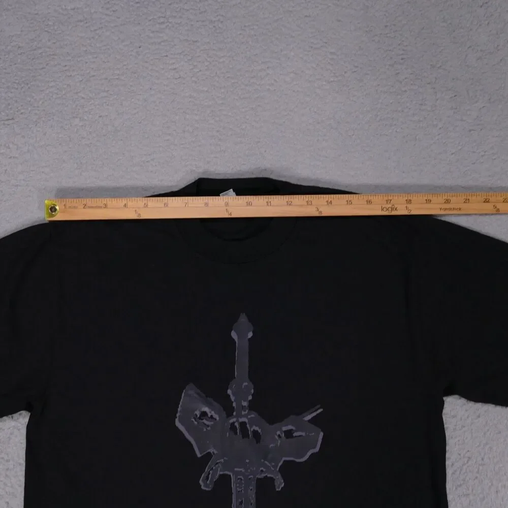 Los Angeles Apparel 6.5oz Black Garment Dyed Short Sleeve T Shirt Unisex Small